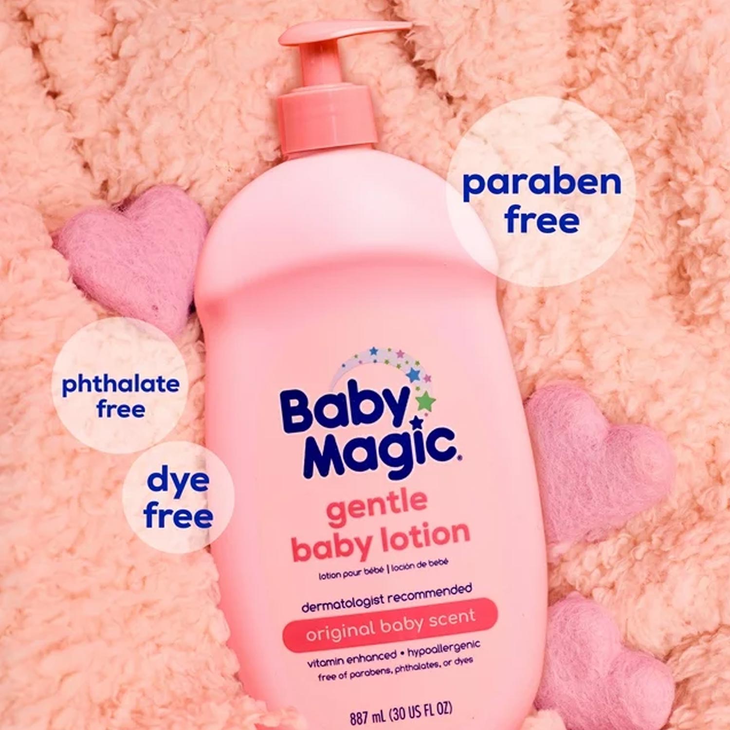 Baby Magic Gentle Baby Lotion, Original Baby Scent, Hypoallergenic, 30 oz – Image 2