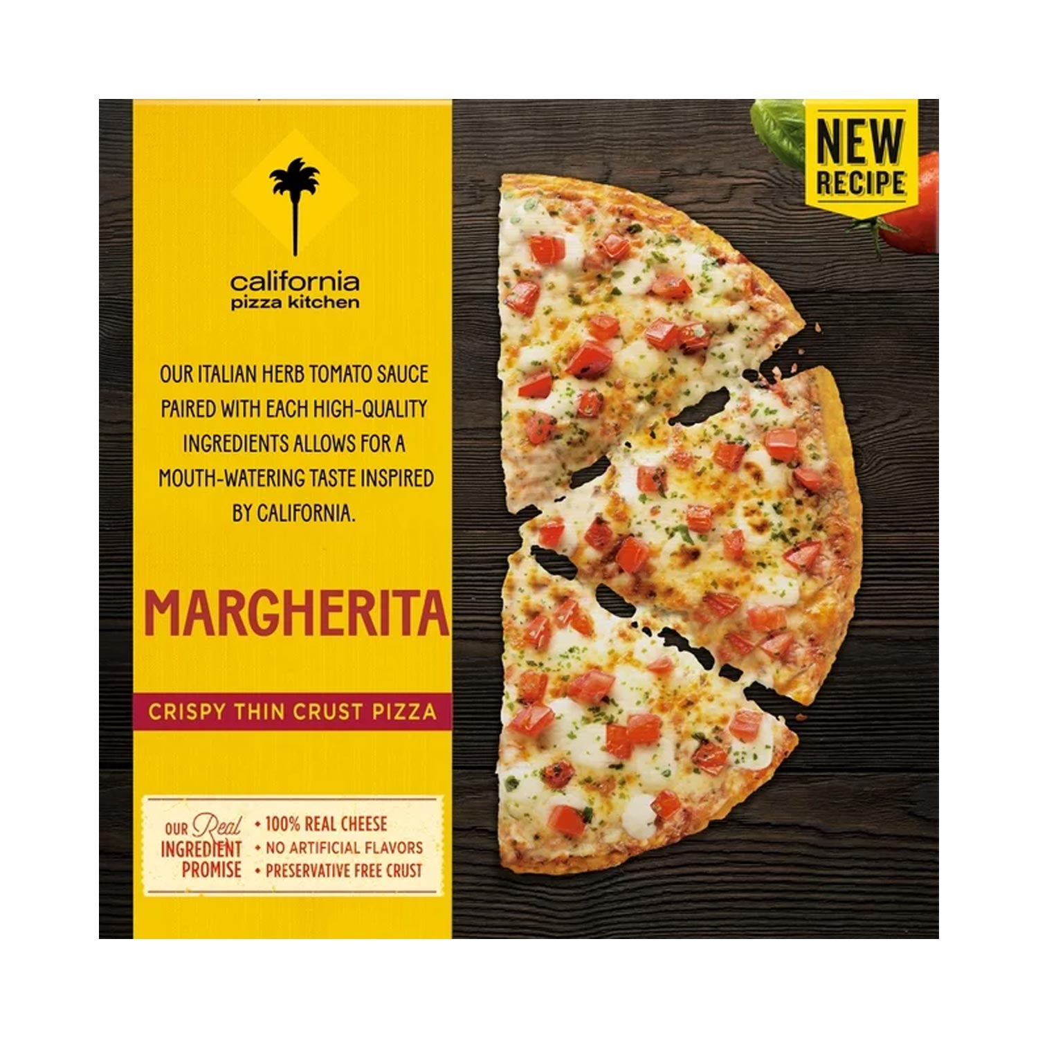 California Pizza Kitchen Margherita, Crispy Thin Crust Pizza, 15.5 oz (Frozen) – Image 2